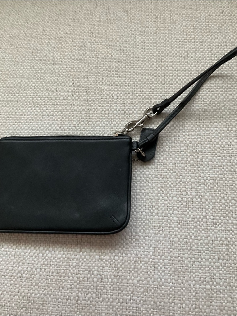 Coach Black Leather Wristlet